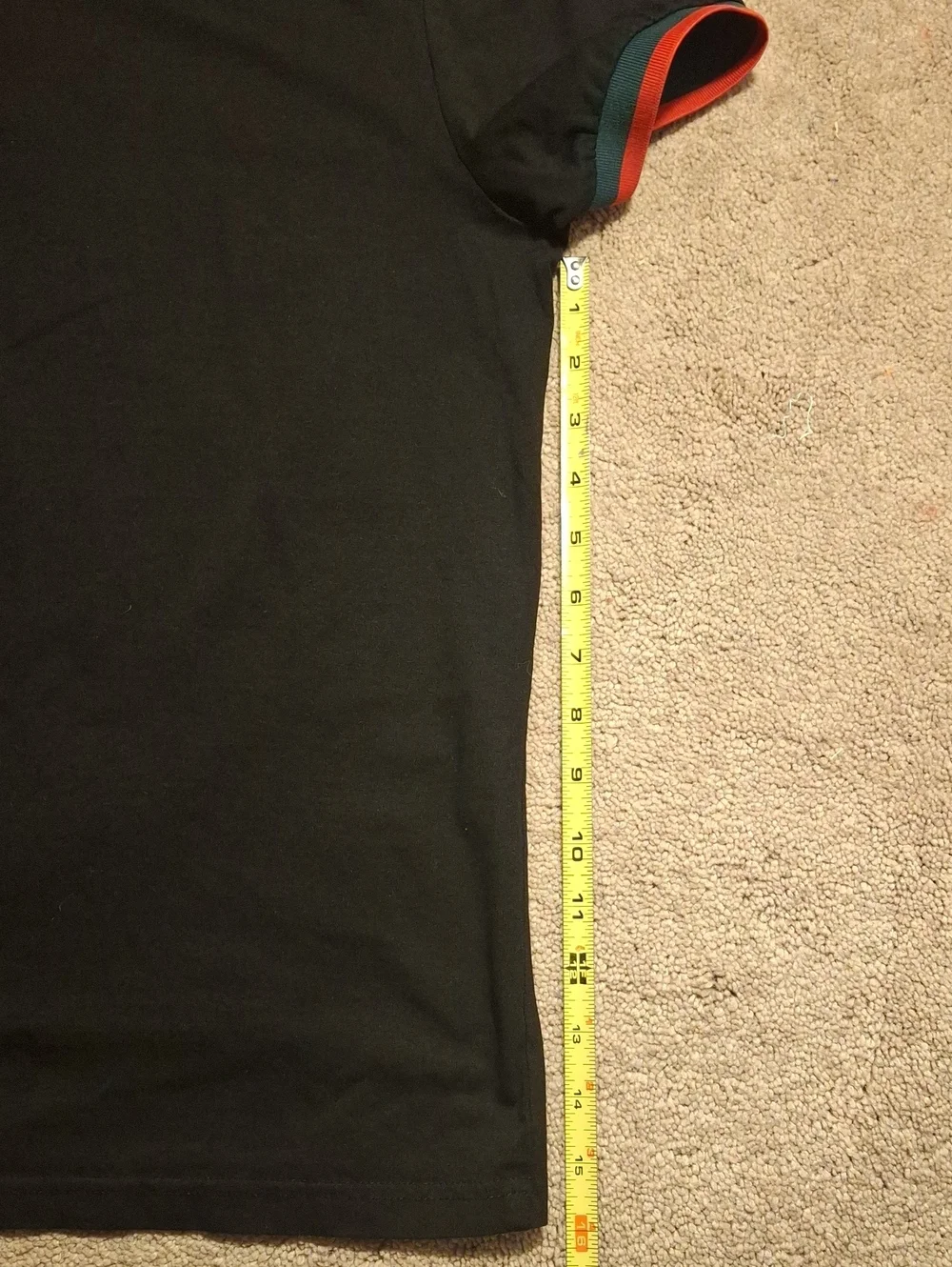 Gucci Black Polo with Red and Green Trim